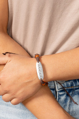 Roaming For Days - Orange Bracelet - Paparazzi Accessories