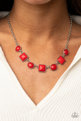Trend Worthy - Red Necklace - Paparazzi Accessories