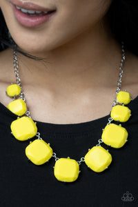 Prismatic Prima Donna - Yellow Necklace - Paparazzi Accessories