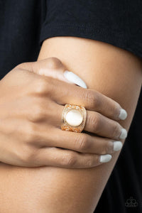 Blooming Enchantment - Gold Ring - Paparazzi Accessories