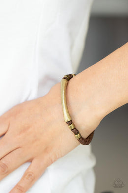 Grounded in Grit - Brown Bracelet - Paparazzi Accessories