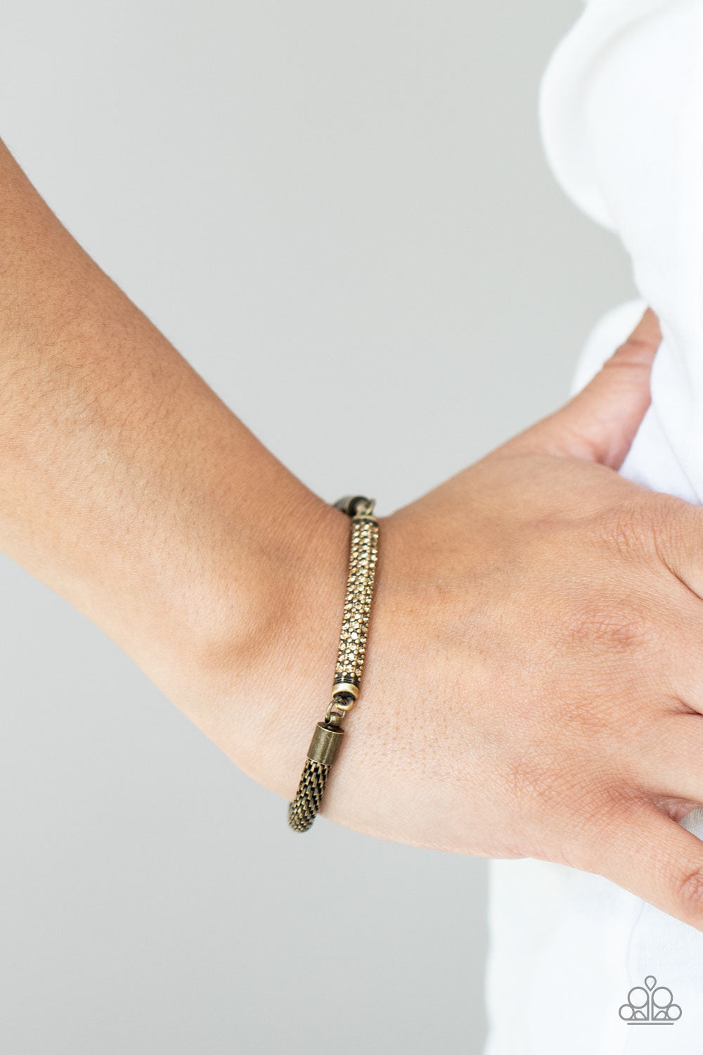 Fearlessly Unfiltered - Brass Bracelet - Paparazzi Accessories