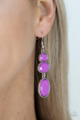 Tiers Of Tranquility - Purple Earrings - Paparazzi Accessories