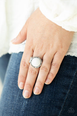 Dreamy Dunes - White Ring - Paparazzi Accessories