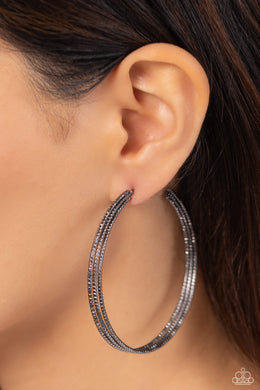 Candescent Curves - Black Earrings - Paparazzi Accessories