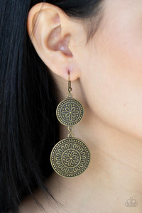 Road Trip Paradise - Brass Earrings - Paparazzi Accessories
