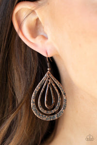 Plains Pathfinder - Copper Earrings - Paparazzi Accessories