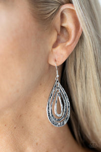 Plains Pathfinder - Silver Earrings - Paparazzi Accessories