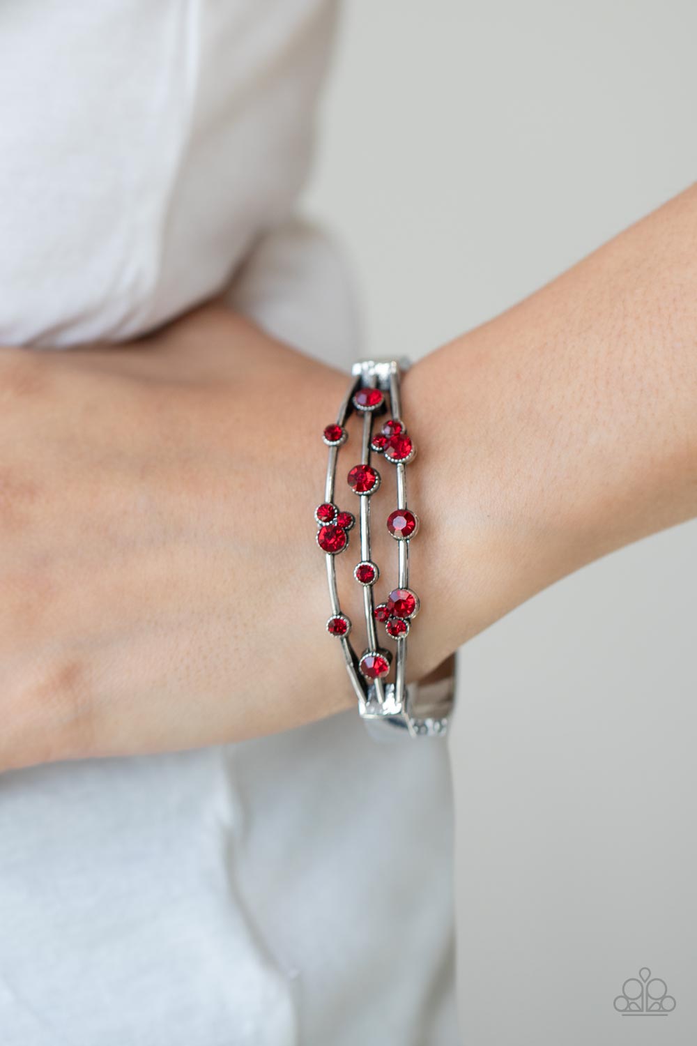 Cosmic Candescence - Red Bracelet - Paparazzi Accessories