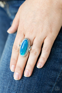 Oval Oasis - Blue Ring - Paparazzi Accessories