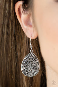Mayan Mecca - Silver Earrings - Paparazzi Accessories