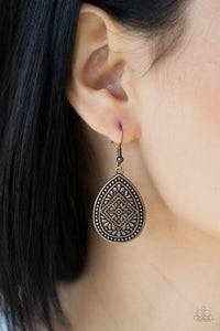 Mayan Mecca - Copper Earrings - Paparazzi Accessories