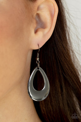 All Allure, All The Time - Black Earrings - Paparazzi Accessories