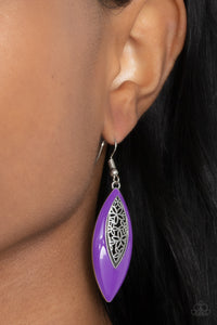 Venetian Vanity - Purple Earrings - Paparazzi Accessories