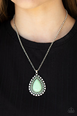 DROPLET Like Its Hot - Green Necklace - Paparazzi Accessories