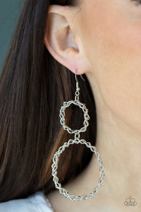Twist of FABULOUS - Silver Earrings - Paparazzi Accessories