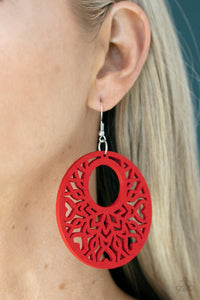 Tropical Reef - Red Earrings - Paparazzi Accessories