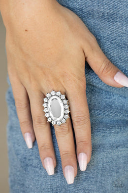 Bling Of All Bling - White Ring - Paparazzi Accessories