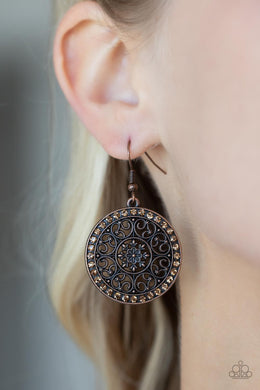 Bollywood Ballroom - Copper Earrings - Paparazzi Accessories