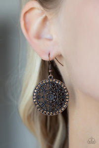 Bollywood Ballroom - Copper Earrings - Paparazzi Accessories