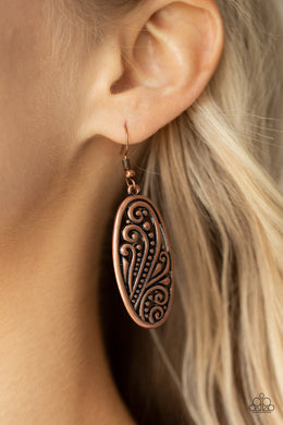 High Tide Terrace - Copper Earrings - Paparazzi Accessories