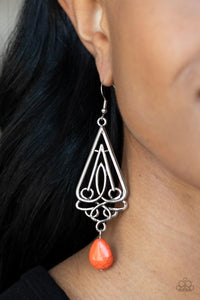 Transcendent Trendsetter - Orange Earrings - Paparazzi Accessories