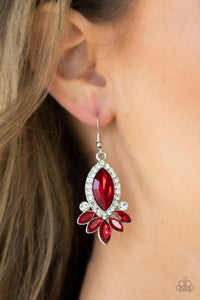 Prismatic Parade - Red Earrings - Paparazzi Accessories