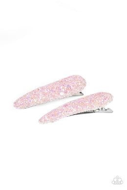 Sugar Plum Sparkle - Pink Hair Clip - Paparazzi Accessories
