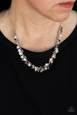 Starry Anthem - Silver Necklace - Paparazzi Accessories