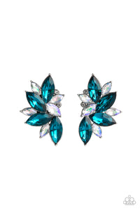 instant-iridescence-blue-post earrings-paparazzi-accessories