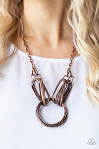 Lip Sync Links - Copper Necklace - Paparazzi Accessories