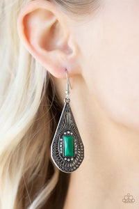Deco Dreaming - Green Earrings - Paparazzi Accessories