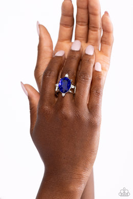 Sensational Sparkle - Blue Ring - Paparazzi Accessories