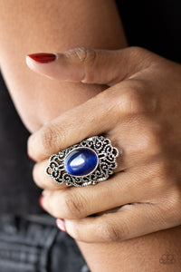 Once Upon a Meadow - Blue Ring - Paparazzi Accessories