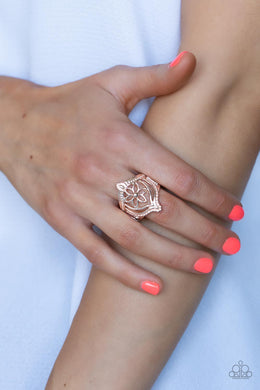 Eastern Eden - Rose Gold Ring - Paparazzi Accessories