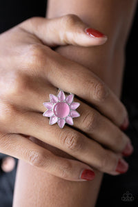 Blossoming Sunbeams - Pink Ring - Paparazzi Accessories