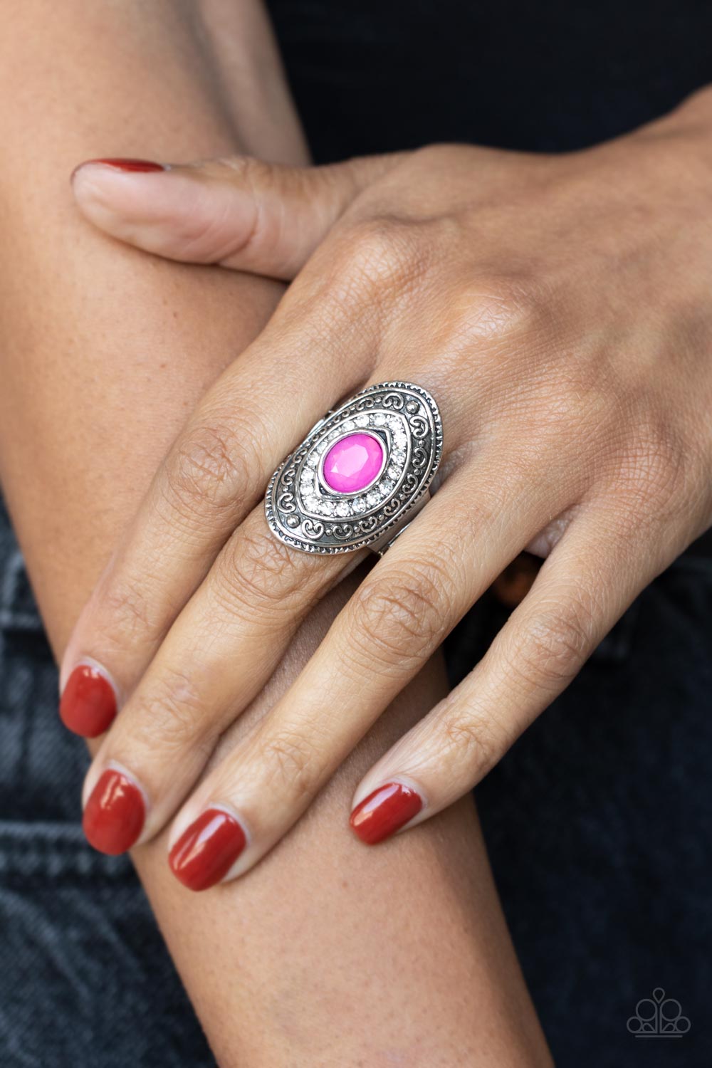 Entrancing Enchantment - Pink Ring - Paparazzi Accessories