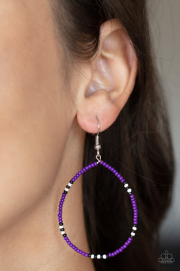 Keep Up The Good BEADWORK - Purple Earrings - Paparazzi Accessories