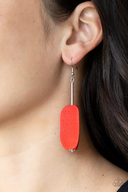 Tamarack Trail - Red Earrings - Paparazzi Accessories