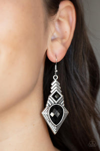 Stylishly Sonoran - Black Earrings - Paparazzi Accessories
