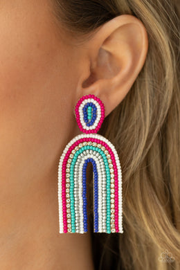 Rainbow Remedy - Multi Post Earrings - Paparazzi Accessories