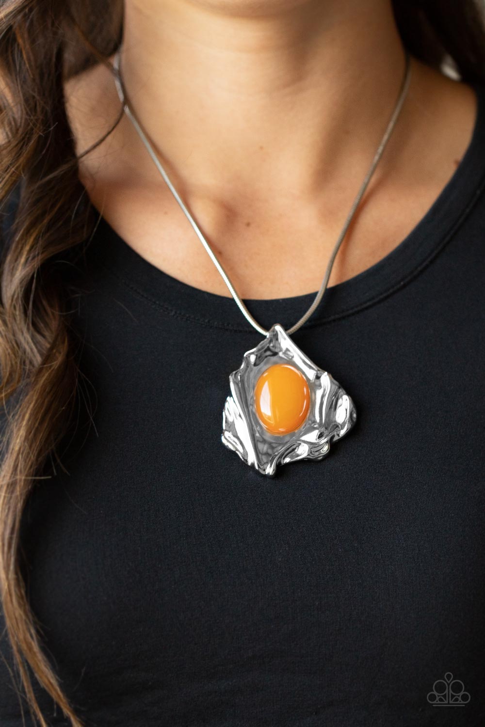 Amazon Amulet - Orange Necklace - Paparazzi Accessories