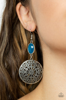 Eloquently Eden - Blue Earrings - Paparazzi Accessories