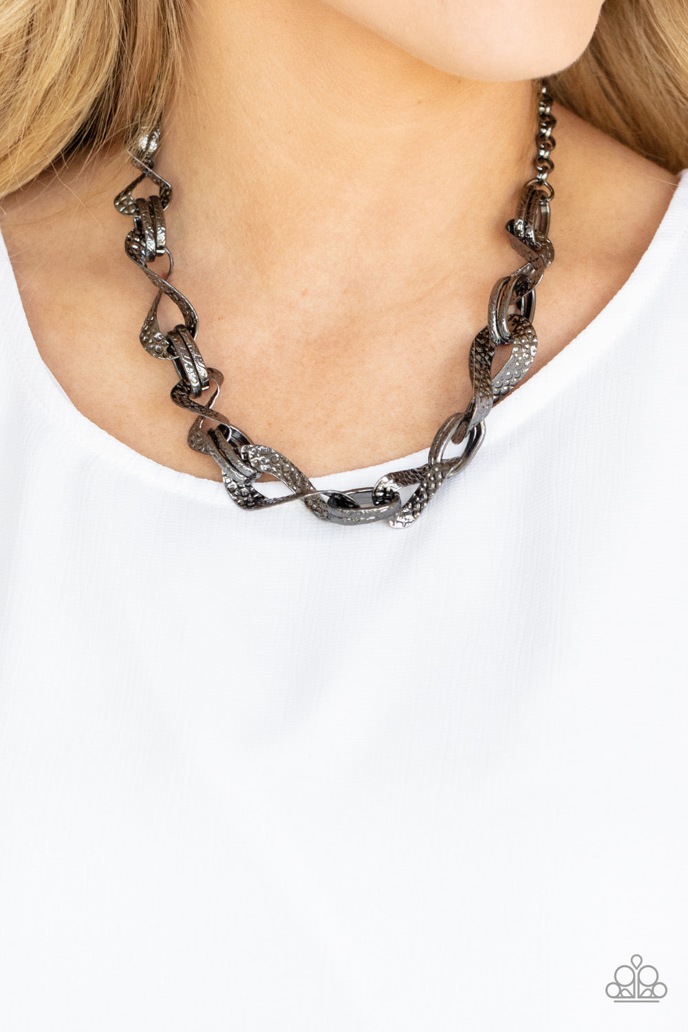 METAL of Honor - Black Necklace - Paparazzi Accessories