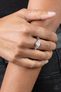 Pearly Pizzazz - Pink Ring - Paparazzi Accessories