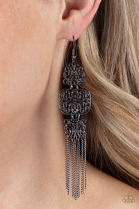 Eastern Elegance - Black Earrings - Paparazzi Accessories