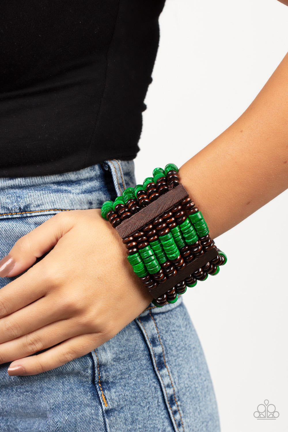 Vacay Vogue - Green Bracelet - Paparazzi Accessories