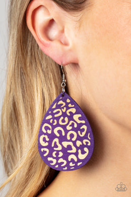 Suburban Jungle - Purple Earrings - Paparazzi Accessories