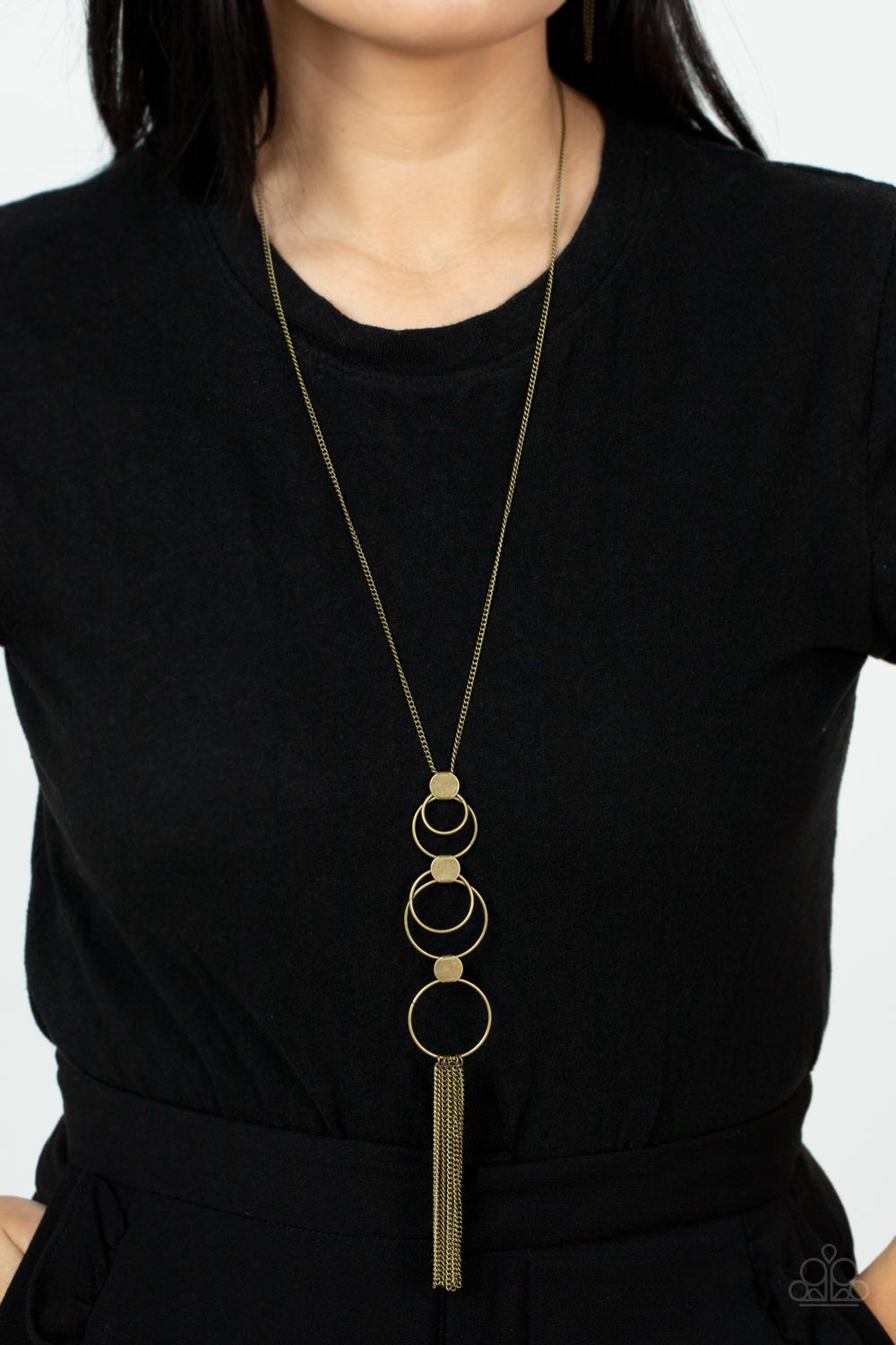Join The Circle - Brass Necklace - Paparazzi Accessories