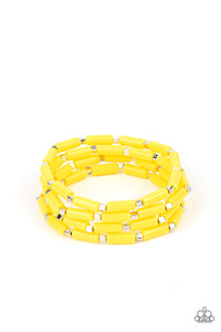 radiantly-retro-yellow-bracelet-paparazzi-accessories